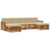 vidaXL Sofa-Sets met kussen 6 pcs Massief Acaciahout