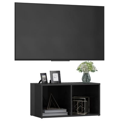 vidaXL Tv-meubel 72x35x36,5 cm spaanplaat hoogglans grijs