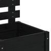 vidaXL Plantenbak met rek 39x39,5x114 cm massief grenenhout zwart