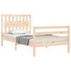vidaXL Bedframe met hoofdbord massief hout 100x200 cm