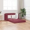 vidaXL Slaapbank vloermodel 2-in-1 112x174x55 cm stof wijnrood