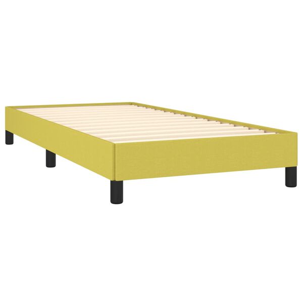 vidaXL Bedframe stof groen 90x200 cm