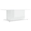 vidaXL Salontafel 102x55,5x40 cm bewerkt hout hoogglans wit