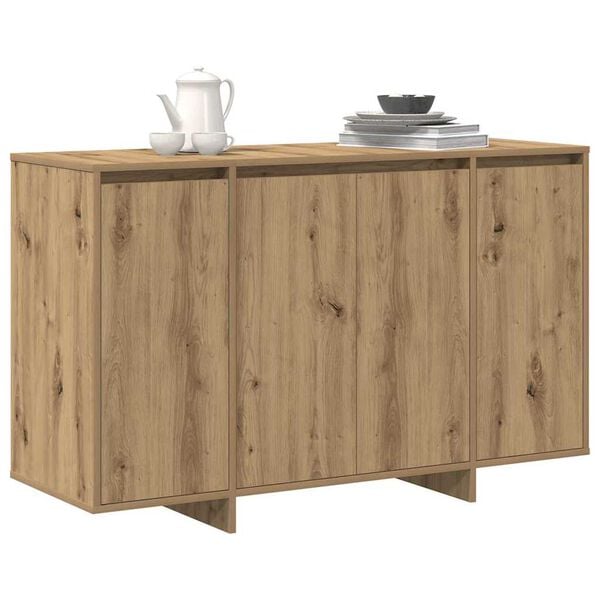 vidaXL Dressoir artisanaal eikenkleurig 120 x 41 x 75 cm Bewerkt hout