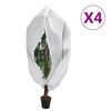 vidaXL Plantenhoezen met ritssluiting 4 st 70 g/m&sup2; 1x1,55 m