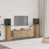 vidaXL Speakerstandaards 2 st 30x30x60 cm hout artisanaal eikenkleurig