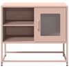 vidaXL Tv-meubel 68x39x60,5 cm staal roze