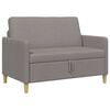 vidaXL Bank met opslag Taupe 122 x 78 x 87 cm Polyester