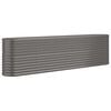 vidaXL Plantenbak 260x40x68 cm gegalvaniseerd staal grijs