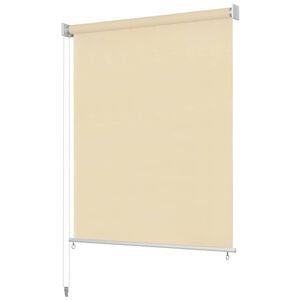 vidaXL Rolgordijn voor buiten 105(B)x140(H) cm cr&egrave;mekleurig