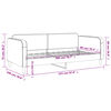 vidaXL Slaapbank 90x200 cm stof lichtgrijs