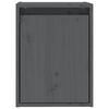 vidaXL Wandkasten 2 st 30x30x40 cm massief grenenhout grijs