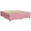 vidaXL Boxspring met matras fluweel roze 200x200 cm