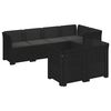 vidaXL 7-Persoons Tuinbank met Kussens Rieten Look PP Antraciet