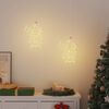vidaXL Kerstverlichting silhouet van de kerstman2 st 35 LEDs warm wit