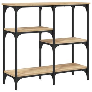 vidaXL Consoletafel Sonoma Eiken 80x29x75 cm Bewerkt Hout