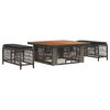 vidaXL Tuin eettafelset 3 st 2-zits Grijs en Donkergrijs poly rattan