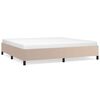 vidaXL Bedframe zonder matras 200x200 cm kunstleer cappuccinokleurig