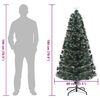 vidaXL Kunstkerstboom met decoratieve touwlichten Groen 180 cm PVC