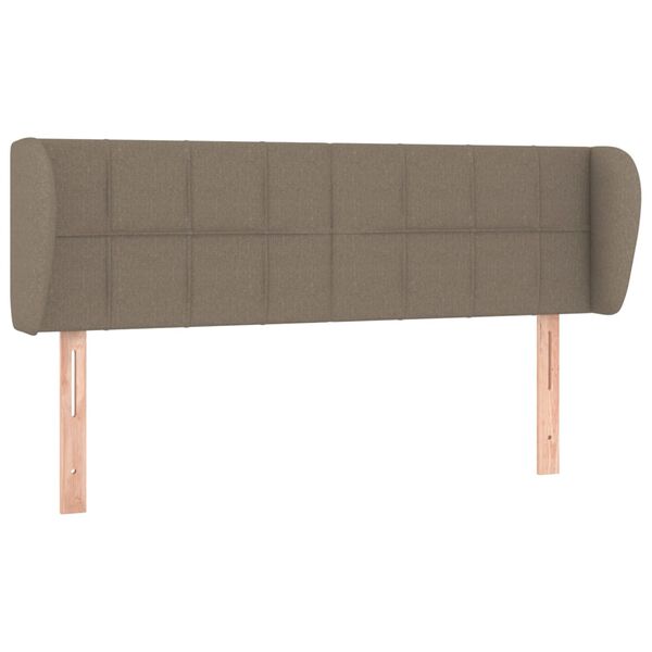 vidaXL Hoofdbord met randen 147x23x78/88 cm stof taupe