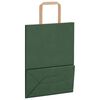 vidaXL Papieren zakken 50 st met hengsels 21x11x28 cm groen