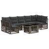 vidaXL Tuinbankenset 7 st Grijs poly rattan