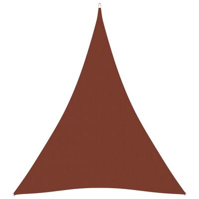 vidaXL Zonnescherm driehoekig 3x4x4 m oxford stof terracottakleurig