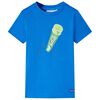 Kindershirt 128 felblauw