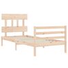 vidaXL Bedframe met hoofdbord massief hout 90x200 cm