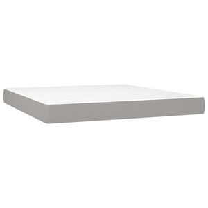 vidaXL Pocketveermatras medium california king 183x213x20 cm stof lichtgrijs