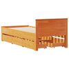vidaXL Bedframe met hoofdbord zonder matras hout wasbruin 90x190 cm