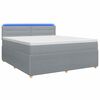 vidaXL Boxspringbed met matras Lichtgrijs 160 x 200 cm Stof