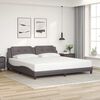 vidaXL Bedframe zonder matras "Zadar" kunstleer grijs 200x200 cm