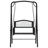 vidaXL Schommelbank 124 cm staal zwart