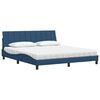 vidaXL Bed met matras "Hanko" stof blauw 180x200 cm