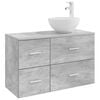 vidaXL Badkamermeubelset 2 pcs Betongrijs Bewerkt hout