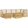 vidaXL Buiten bankenset 7 st Wit Polyester