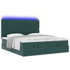 vidaXL Ottoman bed met matrassen en LED's 200x200cm fluweel