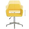 vidaXL Eetkamerstoelen draaibaar 4 st stof geel
