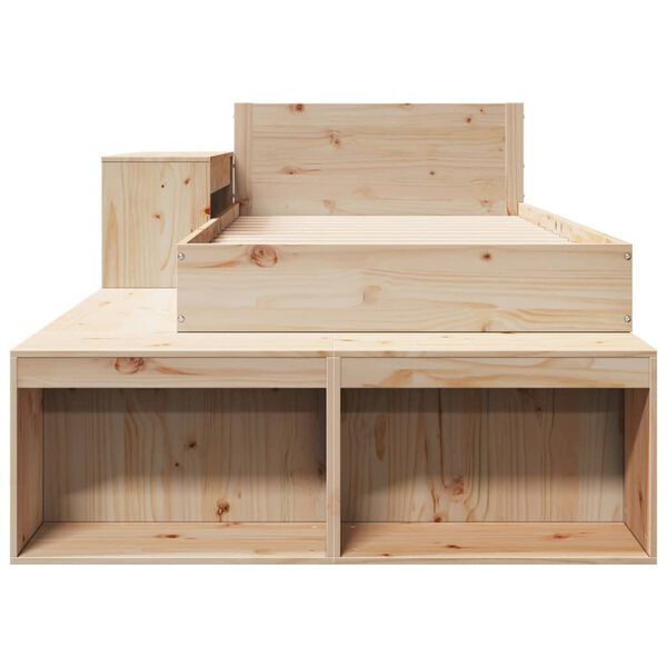 vidaXL Bedframe zonder matras massief grenenhout 75x190 cm