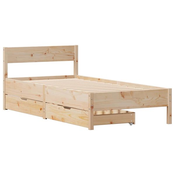 vidaXL Bedframe zonder matras massief grenenhout 90x190 cm