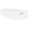vidaXL Bedframe met matras met matras 2 pcs Wit PVC