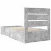 vidaXL Bedframe Beton Grijs en Zilver 70 x 190 cm Bewerkt hout