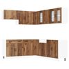 vidaXL 11-delige Keukenkastenset Kalmar bewerkt hout oud houtkleurig