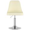 vidaXL Eetkamerstoelen 2 st draaibaar stof crèmekleurig