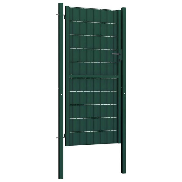 vidaXL Hekpoort PVC en staal 100x124 cm Groen