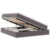 vidaXL Opslag bed met matras met matras Grijs 180 x 200 cm Nep Leer