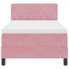 vidaXL Boxspringbed met matras Roze 100 x 200 cm Fluweel