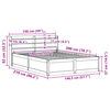 vidaXL Bedframe met hoofdbord massief grenenhout wit 140x200 cm