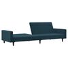vidaXL Slaapbank 2-zits fluweel blauw